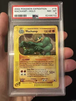 Pokemon TCG Machamp Expedition Base Set 16/165 Holo Holo Rare PSA 8 NM/MINT - Image 1