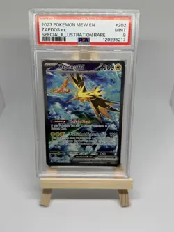 #001 - Pokemon TCG Zapdos EX 202/165 151 Graded Slab - PSA 9 - Image 1