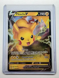 Pokemon TCG Pikachu V Ultra Rare Holo Vivid Volatge 43/185 Near Mint - Image 1