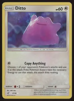 Pokemon Detective Pikachu Ditto #17/18 Holo Rare - Image 1