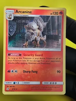 Pokemon TCG Arcanine Detective Pikachu 6/18 Holo Rare Lp - Image 1
