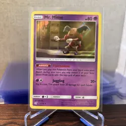 POKEMON TCG MR. MIME 11/18 HOLO RARE NEAR MINT DETECTIVE PIKACHU - Image 1