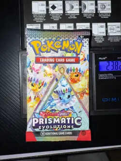 Pokemon TCG! HEAVY PRISMATIC EVOLUTIONS PACK! 23.8g!!! POSSIBLE GOD/DEMI PACKUUU - Image 2