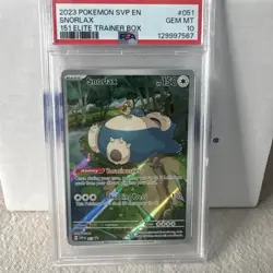 2023 POKEMON SVP EN-SV BLACK STAR PROMO 151 ELITE TRAINER BOX SNORLAX PSA 10 - Image 1
