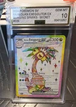 2024 Pokemon - Alolan Exeggutor ex 225/191 Surging Sparks Holo - AGS 10 Gem Mint - Image 1