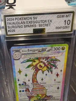 2024 Pokemon - Alolan Exeggutor ex 225/191 Surging Sparks Holo - AGS 10 Gem Mint - Image 2