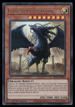 Yugioh Judgment Dragon (Silver) BLC1-EN012 1st Edition Ultra Rare NM - Image 1