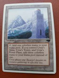 MTG Land Urza's Tower (Mountains) Chronicles Regular Uncommon NMMINT 2cards lot - Image 1