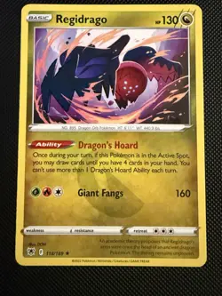 POKEMON TCG: REGIDRAGO 118/189 ASTRAL RADIANCE NON HOLO RARE CARD NM - Image 1