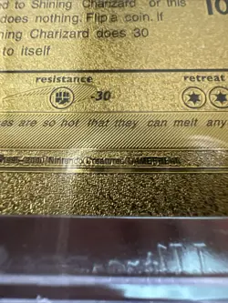 Shining Charizard Gold Foil Fan Art Card Hp100 NM 1st Edition - Image 3