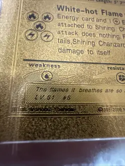 Shining Charizard Gold Foil Fan Art Card Hp100 NM 1st Edition - Image 4