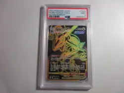 PSA 9 Rayquaza Vmax TG29 Silver Tempest Pokemon Card - Image 1