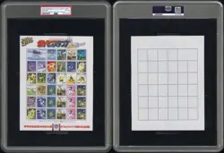 Suicune Jolteon Ditto Pokemon Card Stamp Sheet Nippon Shogakukan PSA 4 POP 1 - Image 3