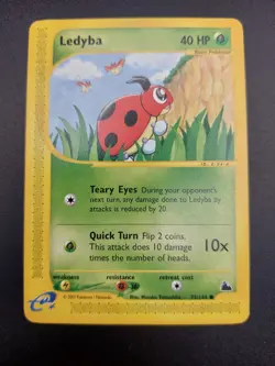 Pokemon Card Ledyba 72/144 common 2003 Skyridge LP - Image 2