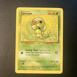 Caterpie - 45/102 - Pokemon Base Set Unlimited common Card WOTC LP - Image 1