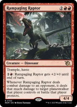 Rampaging Raptor MTG MOM 160 Rare NM - Image 1