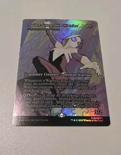 Spider-Gwen Web-Warrior Borderless 0024 MTG Marvel Universe M NP Foil - Image 2