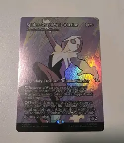 Spider-Gwen Web-Warrior Borderless 0024 MTG Marvel Universe M NP Foil - Image 3