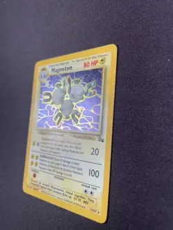 Pokemon TCG Magneton 11/62 Fossil Set Holo Rare Unlimited 1999 WOTC MP - Image 2
