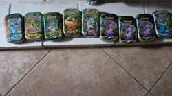 Rare Pokemon Lot of 10 EMPTY Tins Only Great Condition - Image 1
