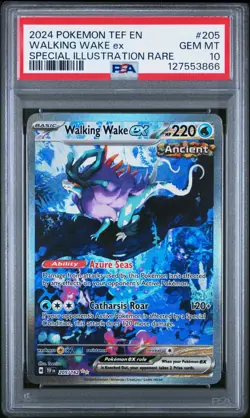 POKEMON PSA 10 2024 Temporal Forces Walking Wake ex 205/162 SIR *3866 - Image 1