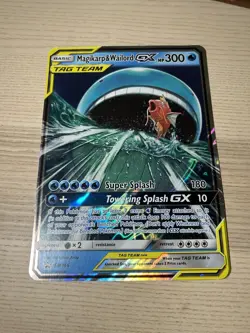 Pokemon TCG Magikarp Wailord GX Tag Team SM166 Jumbo - Image 1