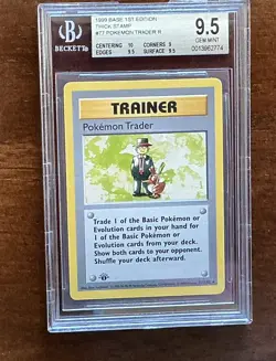 1999 Pokemon Pokemon Trader Base Set 1st Edition Holo Rare 077/102 BGS 9.5 - Image 1