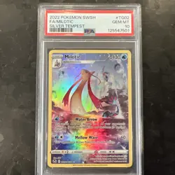 2022 POKEMON SILVER TEMPEST #TG02 FA / MILOTIC SILVER TEMPEST PSA 10 - Image 1