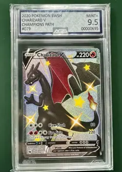 POKEMON Champions Path CHARIZARD V SHINY SCR 79/73 AGS 9.5 GEM MINT - Image 1