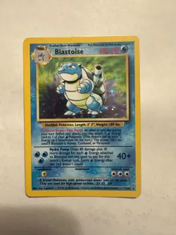 Pokemon 1999 Blastoise 2/102 Base Set MP Holo English MP - Image 1