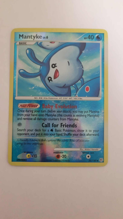 2007 Pokemon Diamond & Pearl Mantyke #55 Holo Light Play - Image 1