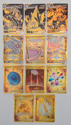 Lot of 11 Pokemon TCG Gold Trainer VMAX VSTAR Dialga Zoroark Urshifu Secret Rare - Image 1