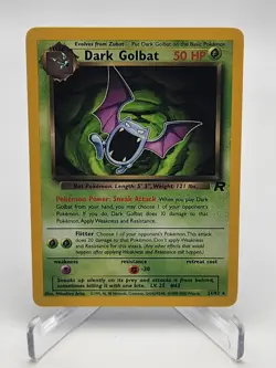 2000 Pokemon Team Rocket Dark Golbat 24/82 Non Holo Rare LP TCG Nintendo - Image 1