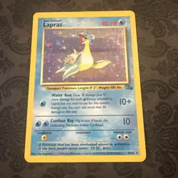 Lapras 10/62 Fossil Holo Pokemon 1999 - Image 1