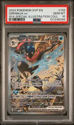 2024 Pokemon Greninja ex Shrouded Fable SIR Promo #132 PSA 10 - Image 1