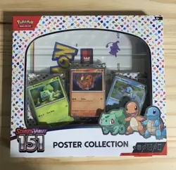 Pokemon TCG Scarlet & Violet 151 Poster Collection Box 3 Packs New Sealed 820650853166 - Image 1