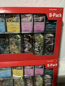 Pokemon TCG: Prismatic Evolutions 8 Mini-Tins Promos Costco Lot Of 2 - Image 4