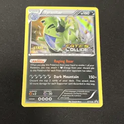 Pokemon TCG Tyranitar STAFF Fates Collide Prerelease Promo XY130 🔥 - Image 1