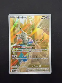 Pokemon Mimikyu SVP 075 Paldean Fates Full Art Black Star Promo - Image 1