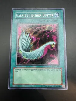 YUGIOH HARPIE'S FEATHER DUSTER SECRET RARE LIGHT PLAY WC4-E003 - Image 1