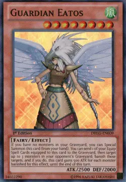 Yugioh! MP Guardian Eatos - DRLG-EN009 - Super Rare - 1st Edition Moderately Pla - Image 1