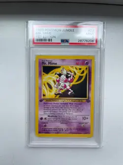 1999 Pokemon Jungle Mr. Mime 22/64 1st Edition Non-Holo Card PSA 9 MINT - Image 1