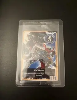 Gundam EXBP-003 EX Base Promo Card | 2025 World Tour USA Exclusive | Mint Bandai - Image 1