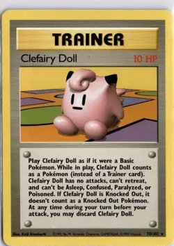 Pokemon TCG Clefairy Doll Base Set 70/102 Regular Rare Trading Card TCG - Image 3