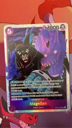 One Piece Card Game TCG Magellan OP02-085 SR Paramount War English NM - Image 1