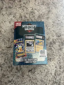 Pokemon Mystery Gems 1 CGC Graded Card & Booster Pack 2025! New Limited Edition. - Image 1