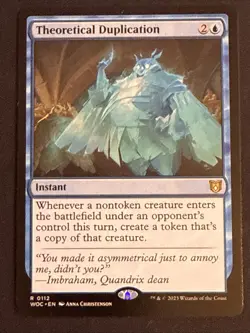 1x Theoretical Duplication (112) Wilds of Eldraine Commander LP MTG Magic x1 MKE - Image 1