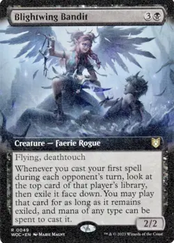 Blightwing Bandit (Extended Art) Wilds of Eldraine Commander - Near Mint - Image 1