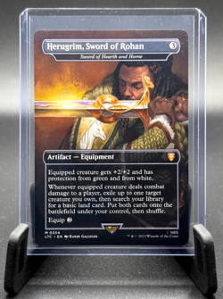 MTG HERUGRIM, SWORD OF ROHAN 0354 LORD OF THE RINGS COMMANDER LTC BORDERLESS - Image 1