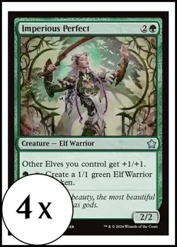 MTG ** FOIL ** 4 x Imperious Perfect - Foundations - Playset 4x x4 - Image 1